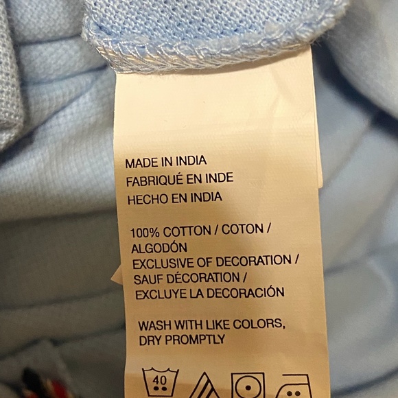 IZOD Powder Blue Heritage Polo Shirt Top Mens NWT - Picture 9 of 10